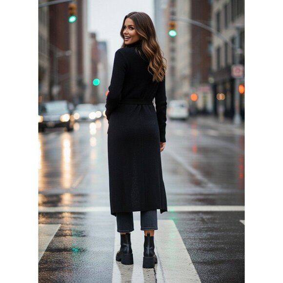 VTG Talco Cashmere Blend Maxi Duster Cardigan | Old Money Academia Cottage Goth - Picture 15 of 16